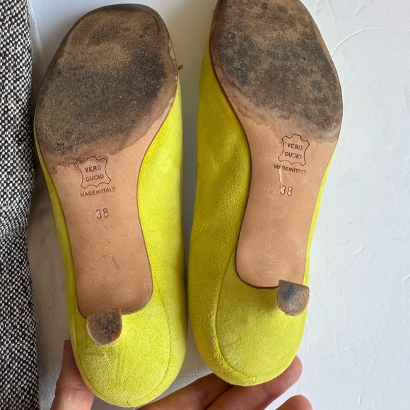 PRIORI Lime Green Suede Kitten Heels - Picture 14 of 15